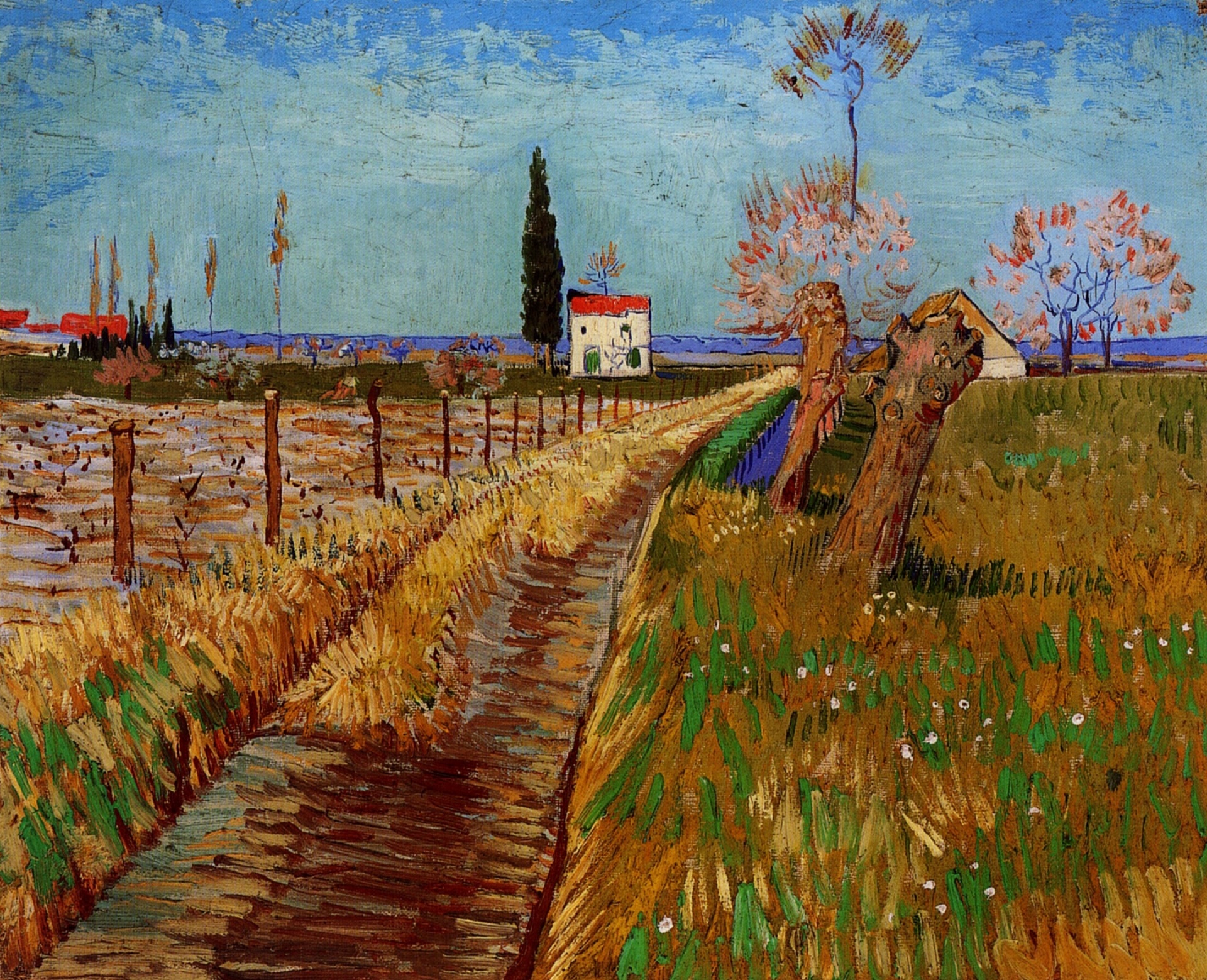 Path Through a Field with Willows 1888
